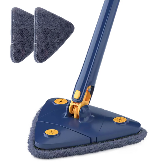 Self-draining triangular mop